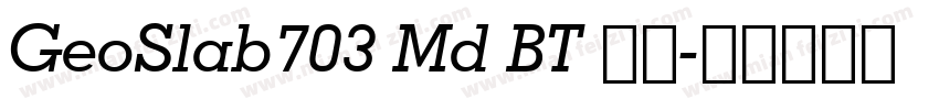 GeoSlab703 Md BT 粗体字体转换